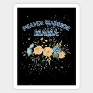 Prayer Warrior Mama Floral Sticker